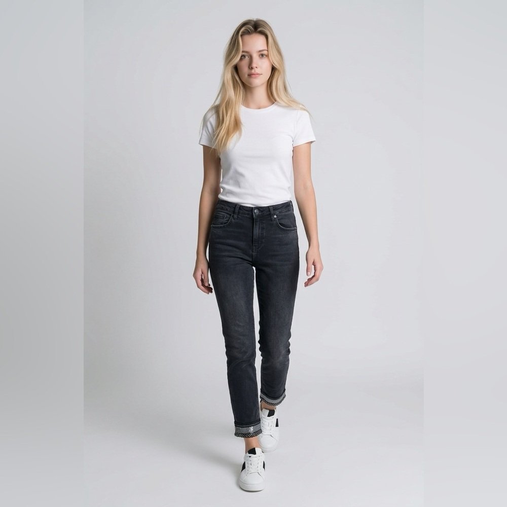 Zara black denim jeans